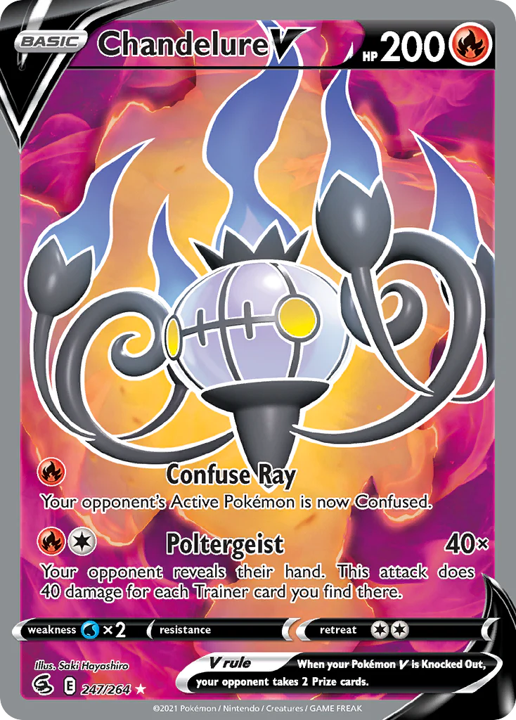 Chandelure V (247/264) - [Full Art] Fusion Strike (FST)