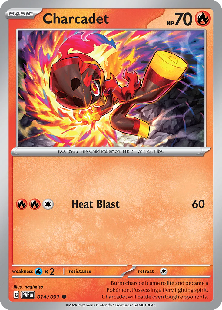 Charcadet (14/91) - [Reverse Holo] Paldean Fates (PAF)