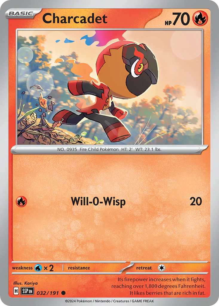 Charcadet (32/191) - [Reverse Holo] Surging Sparks (SSP)