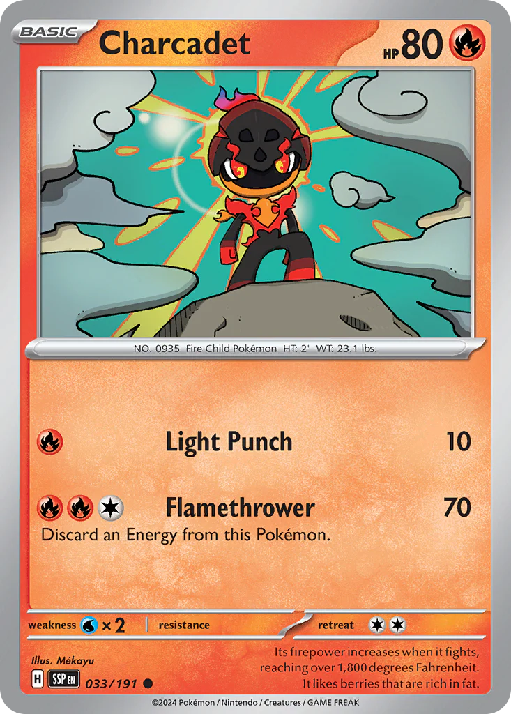 Charcadet (33/191) - [Reverse Holo] Surging Sparks (SSP)