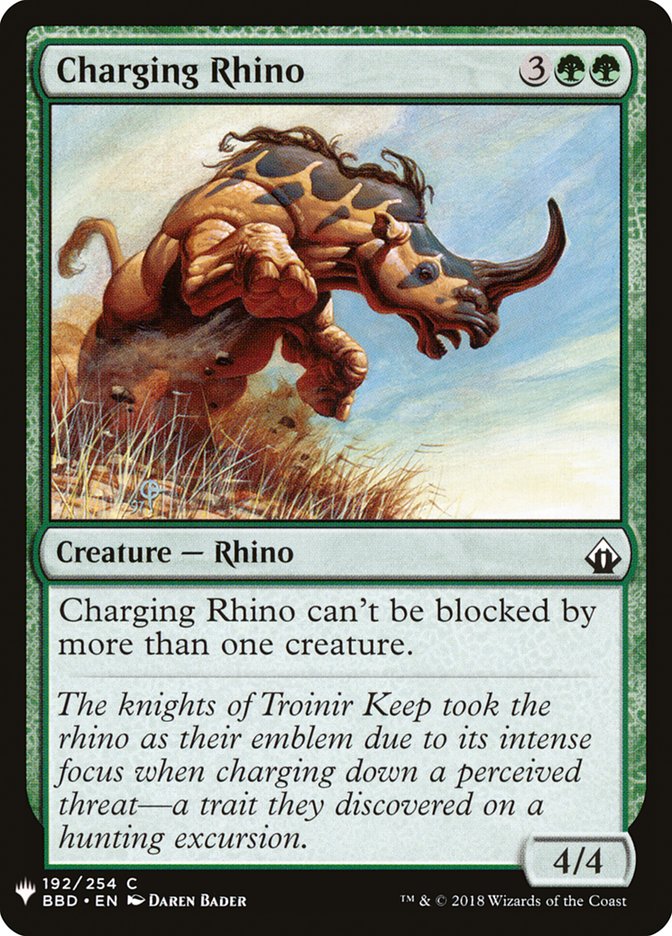 Charging Rhino - The List (PLST)