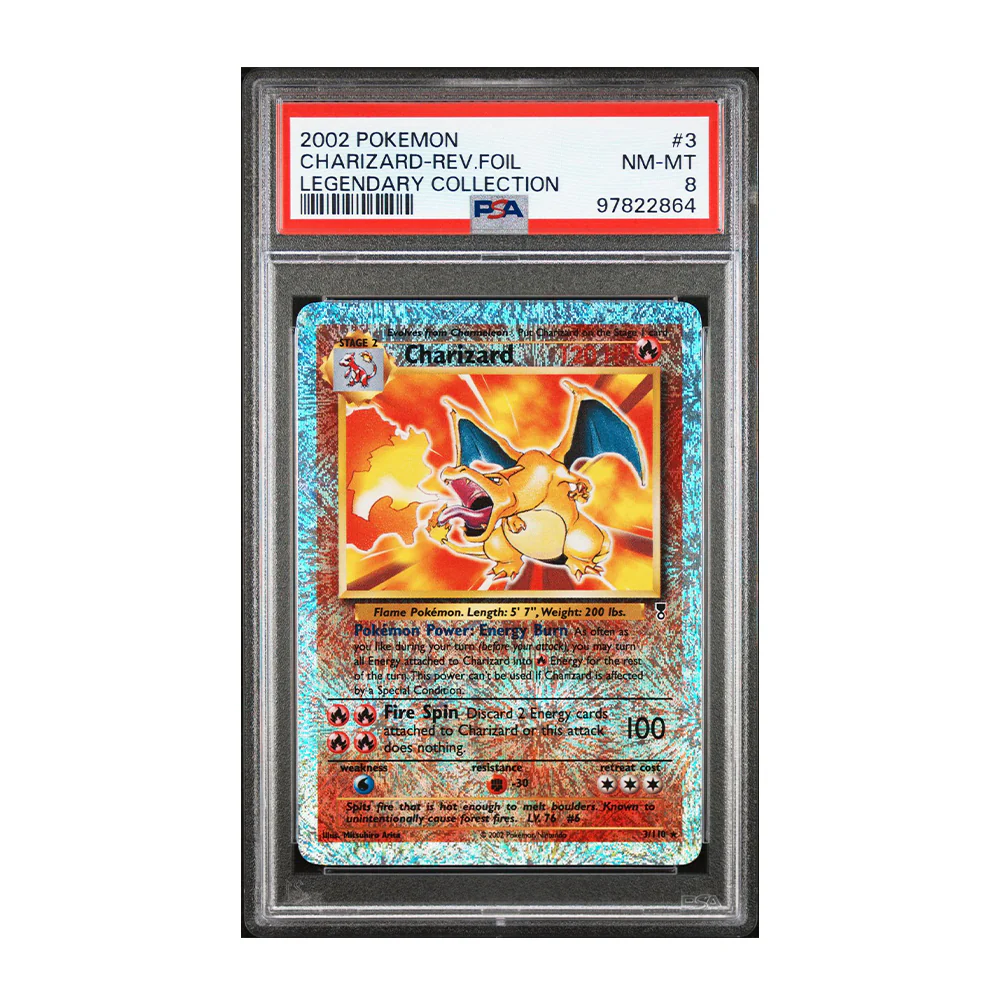 Charizard - [Reverse Holo, Graded PSA 8] Legendary Collection (LC)