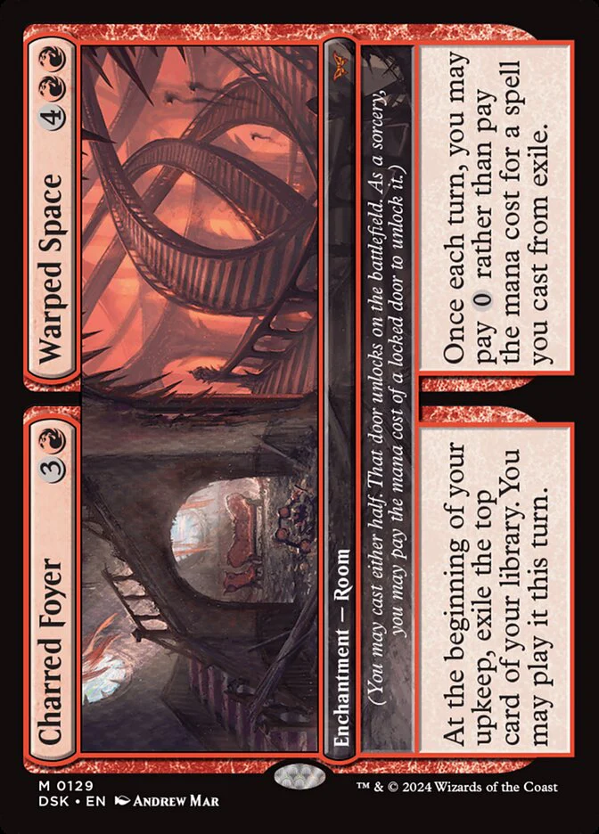 Charred Foyer // Warped Space - [Foil] Duskmourn: House of Horror (DSK)