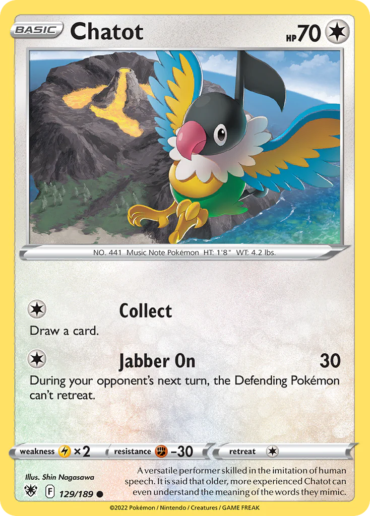Chatot (129/189) - [Reverse Holo] Astral Radiance (ASR)