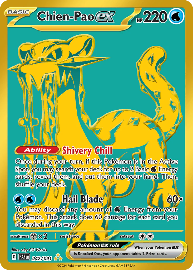 Chien-Pao ex (242/91) - [Gold Holo] Paldean Fates (PAF)