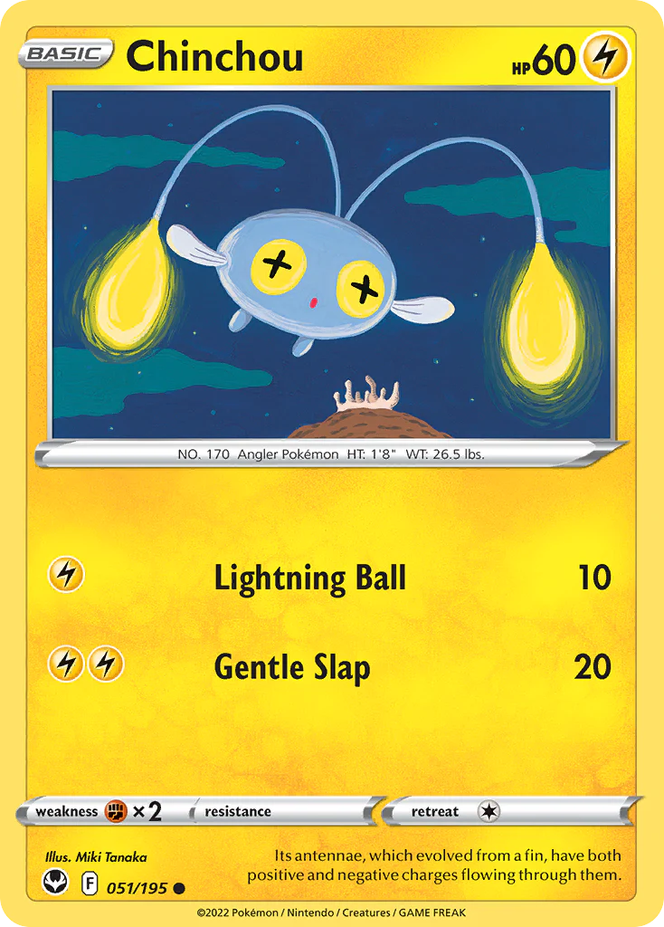 Chinchou (51/195) - [Reverse Holo] Silver Tempest (SIT)