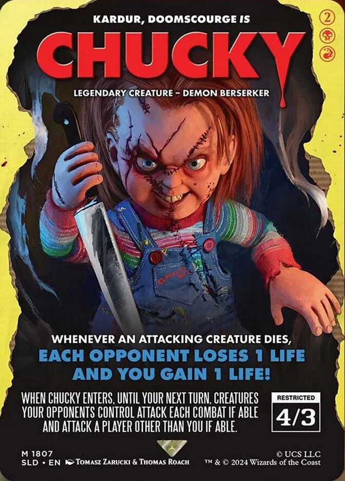 Chucky // Chucky - Kardur, Doomscourge // Kardur, Doomscourge - [Borderless] Secret Lair Drop (SLD)