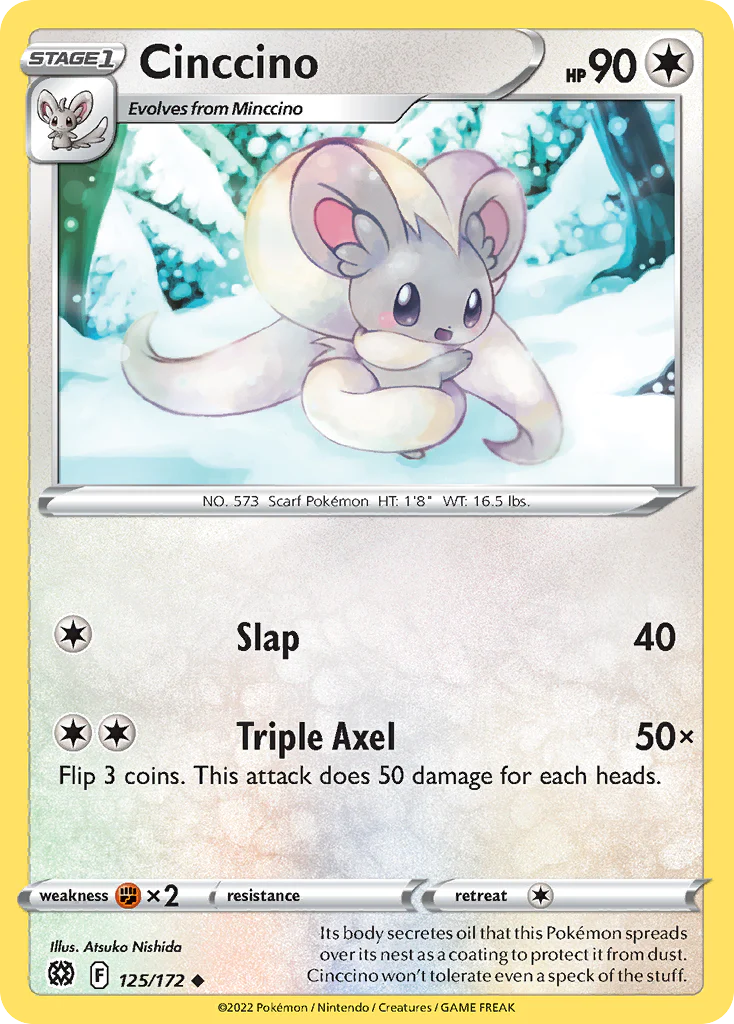 Cinccino (125/172) - [Reverse Holo] Brilliant Stars (BRS)