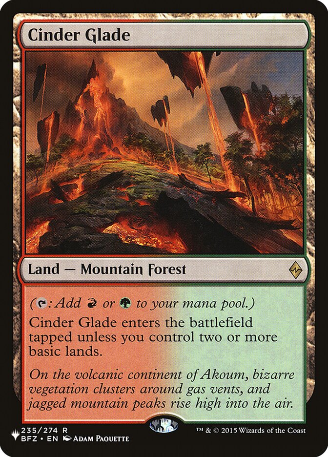 Cinder Glade - The List (PLST)