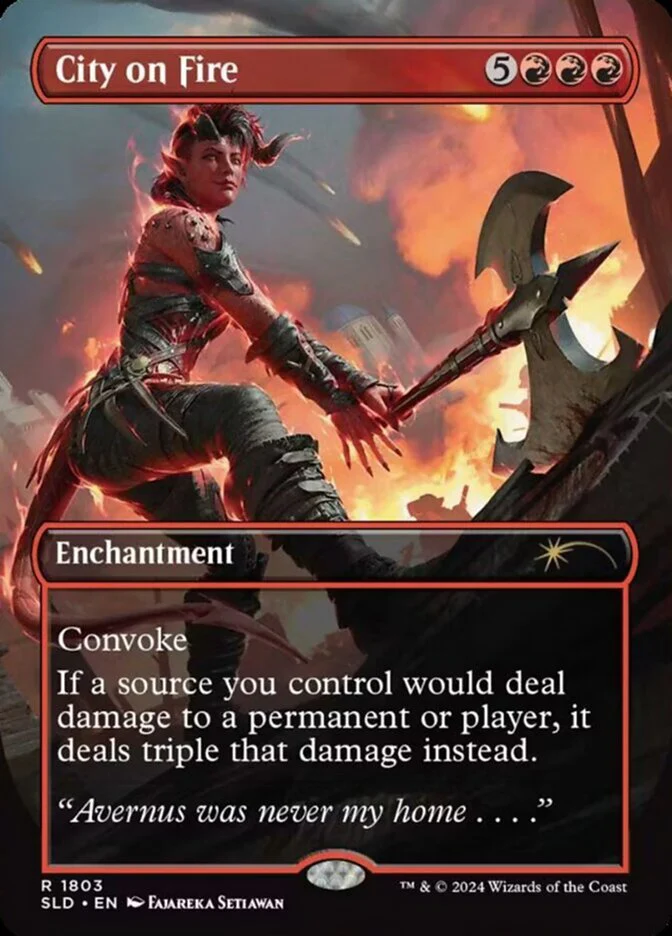 City on Fire (1803) - [Foil, Borderless] Secret Lair Drop (SLD)