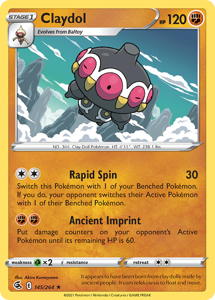 Claydol (145/264) - [Reverse Holo] Fusion Strike (FST)