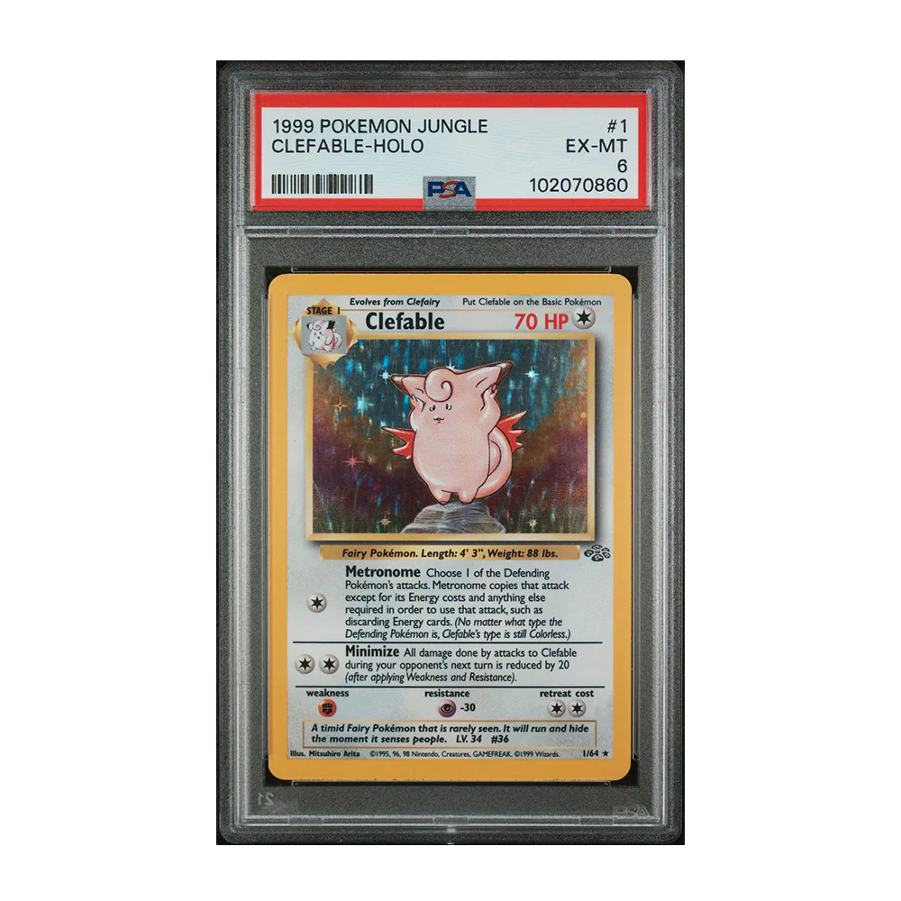 Clefable (1) [Holo, Graded PSA 6] -  Jungle (JU)