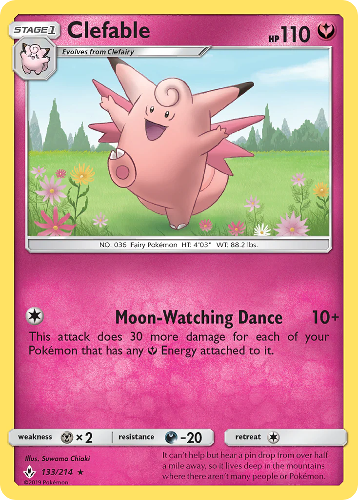 Clefable (133/214) - [Reverse Holo] Unbroken Bonds (UNB)