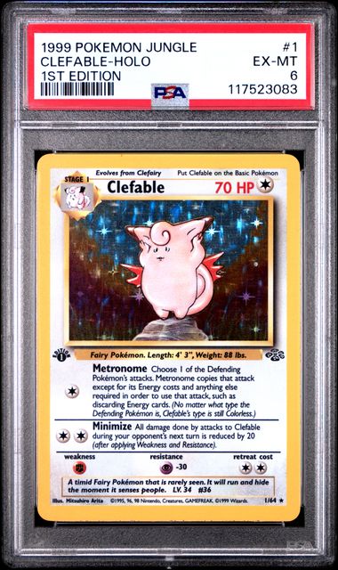 Clefable (1st Edition) #1 - [Graded PSA 6] Jungle (JU)