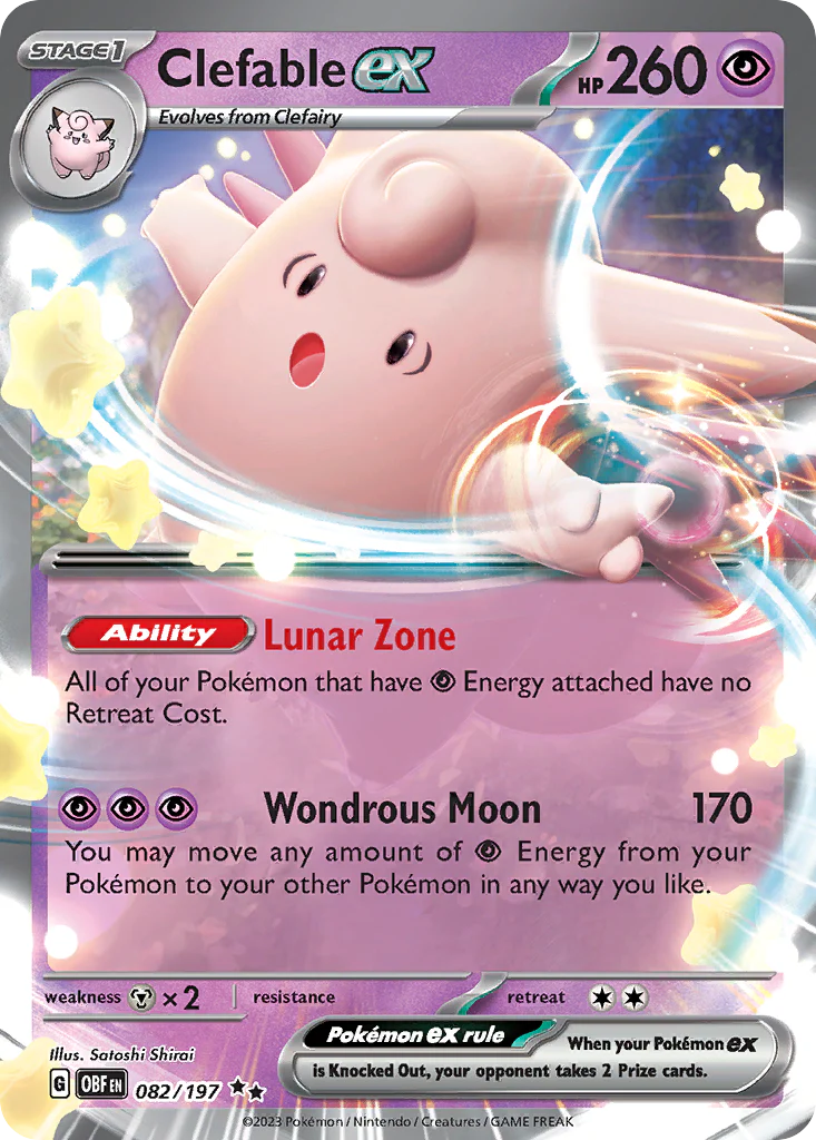 Clefable ex (82/197) - [Holo Foil] Obsidian Flames (OBF)