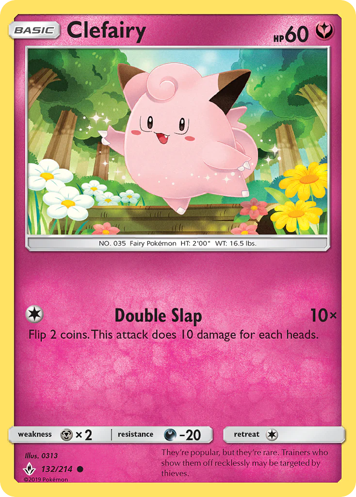 Clefairy (132/214) - [Reverse Holo] Unbroken Bonds (UNB)