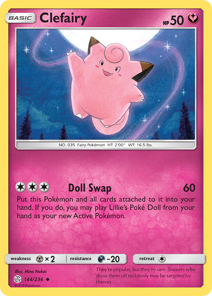 Clefairy (144/236) - [Reverse Holo] Cosmic Eclipse (CEC)