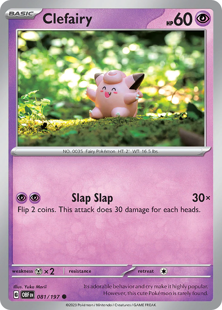 Clefairy (81/197) - [Reverse Holo] Obsidian Flames (OBF)