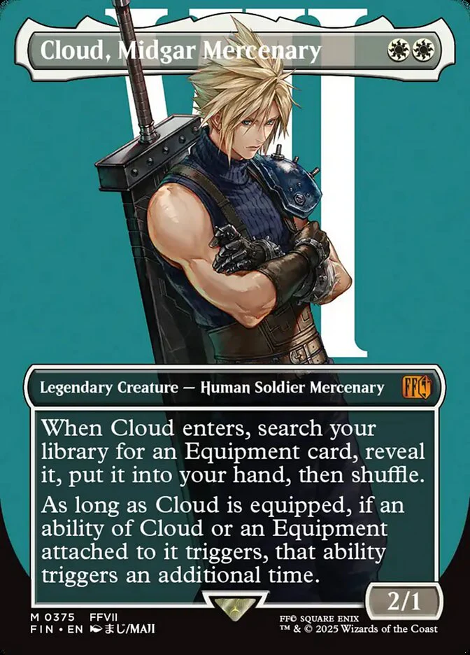 Cloud, Midgar Mercenary (375) - [Foil, Borderless] Final Fantasy (FIN)