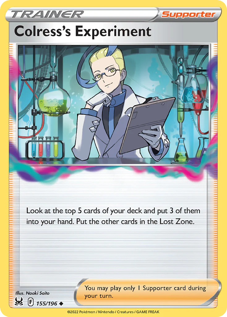 Colress's Experiment (155/196) - [Reverse Holo] Lost Origin (LOR)
