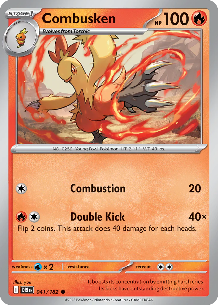 Combusken (41/182) - [Reverse Holo] Destined Rivals (DRI)