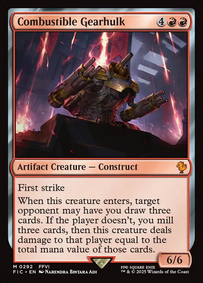 Combustible Gearhulk (292) - [Surge Foil] Final Fantasy Commander (FIC)