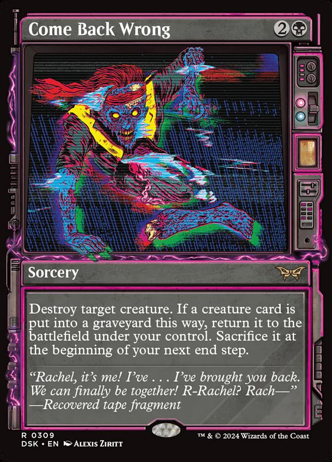 Come Back Wrong - [Foil, Showcase] Duskmourn: House of Horror (DSK)