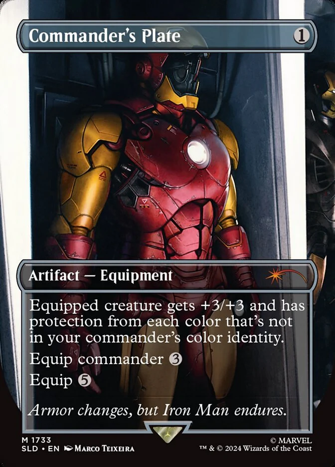 Commander's Plate (1733) - [Foil, Borderless] Secret Lair Drop (SLD)