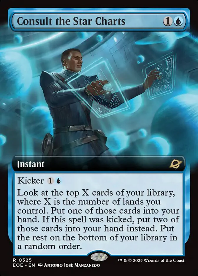 Consult the Star Charts (325) - [Foil, Extended Art] Edge of Eternities (EOE)