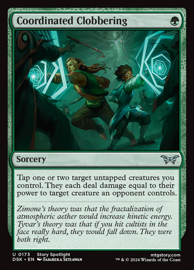 Coordinated Clobbering - [Foil] Duskmourn: House of Horror (DSK)