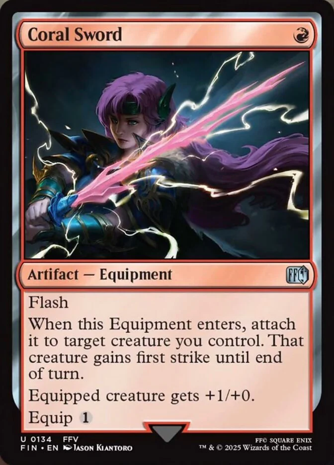 Coral Sword (134) - [Foil] Final Fantasy (FIN)