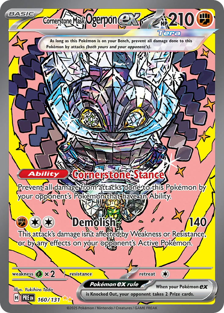 Cornerstone Mask Ogerpon ex (160/131) - [Special Illustration Rare] Prismatic Evolutions (PRE)