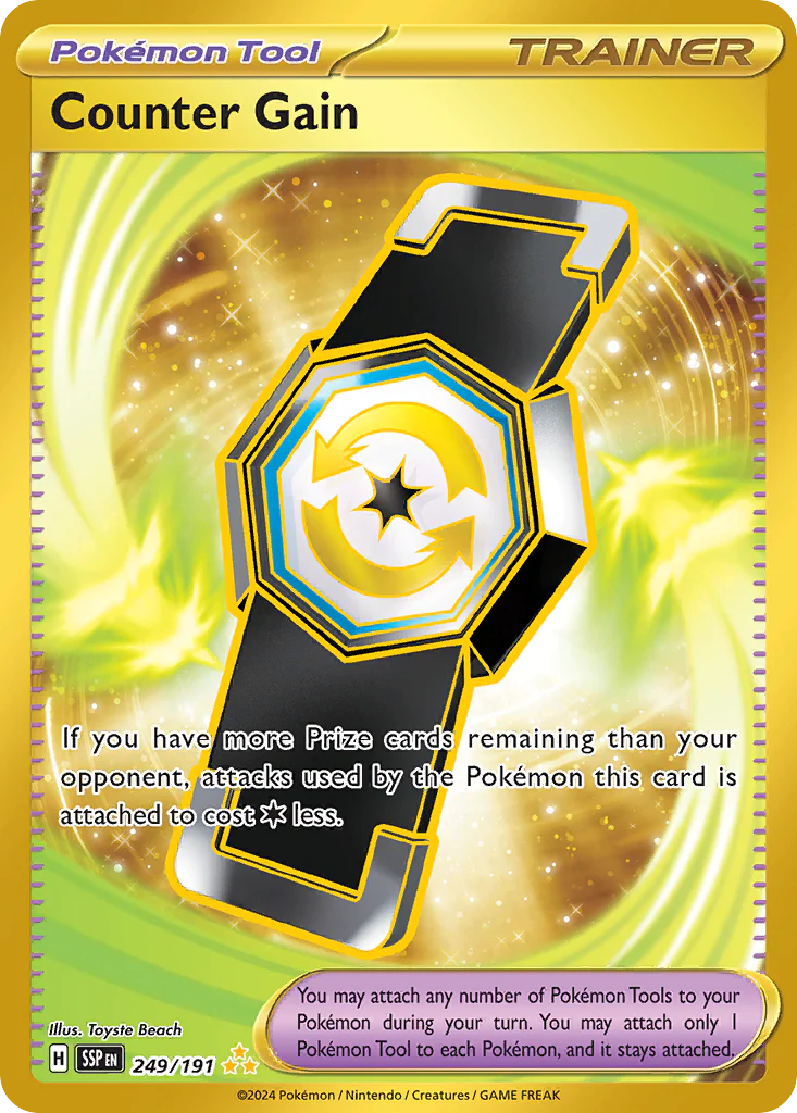 Counter Gain (249/191) - [Gold Holo] Surging Sparks (SSP)