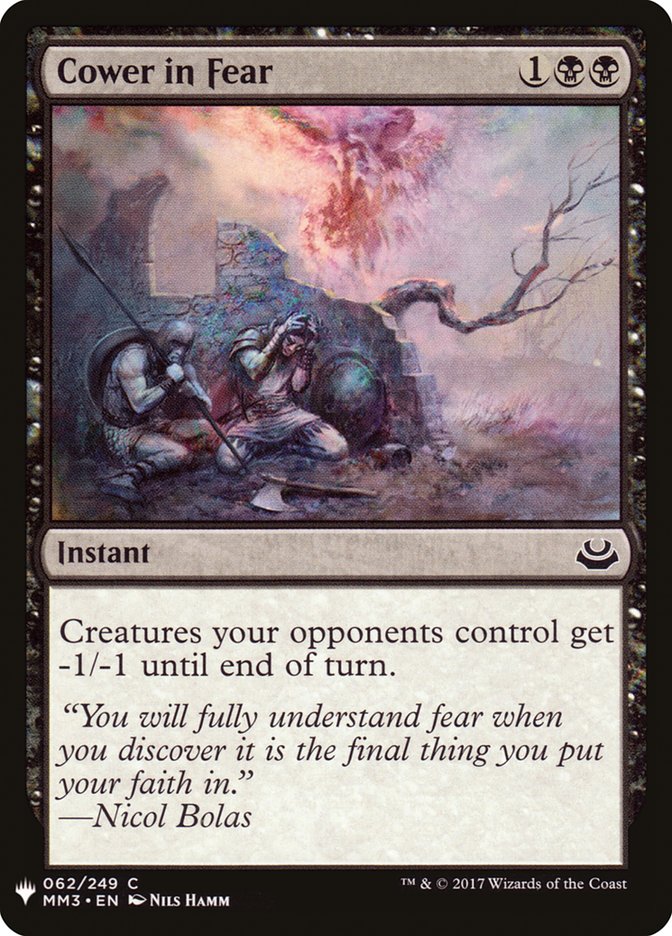 Cower in Fear - The List (PLST)