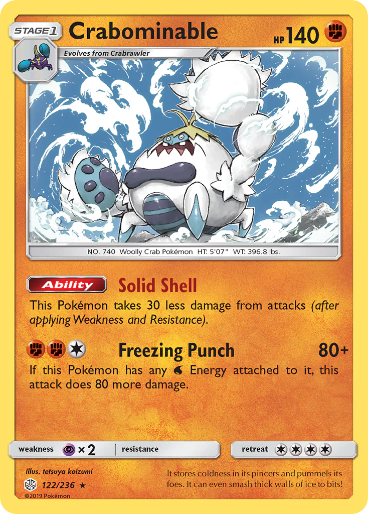Crabominable (122/236) - [Reverse Holo] Cosmic Eclipse (CEC)