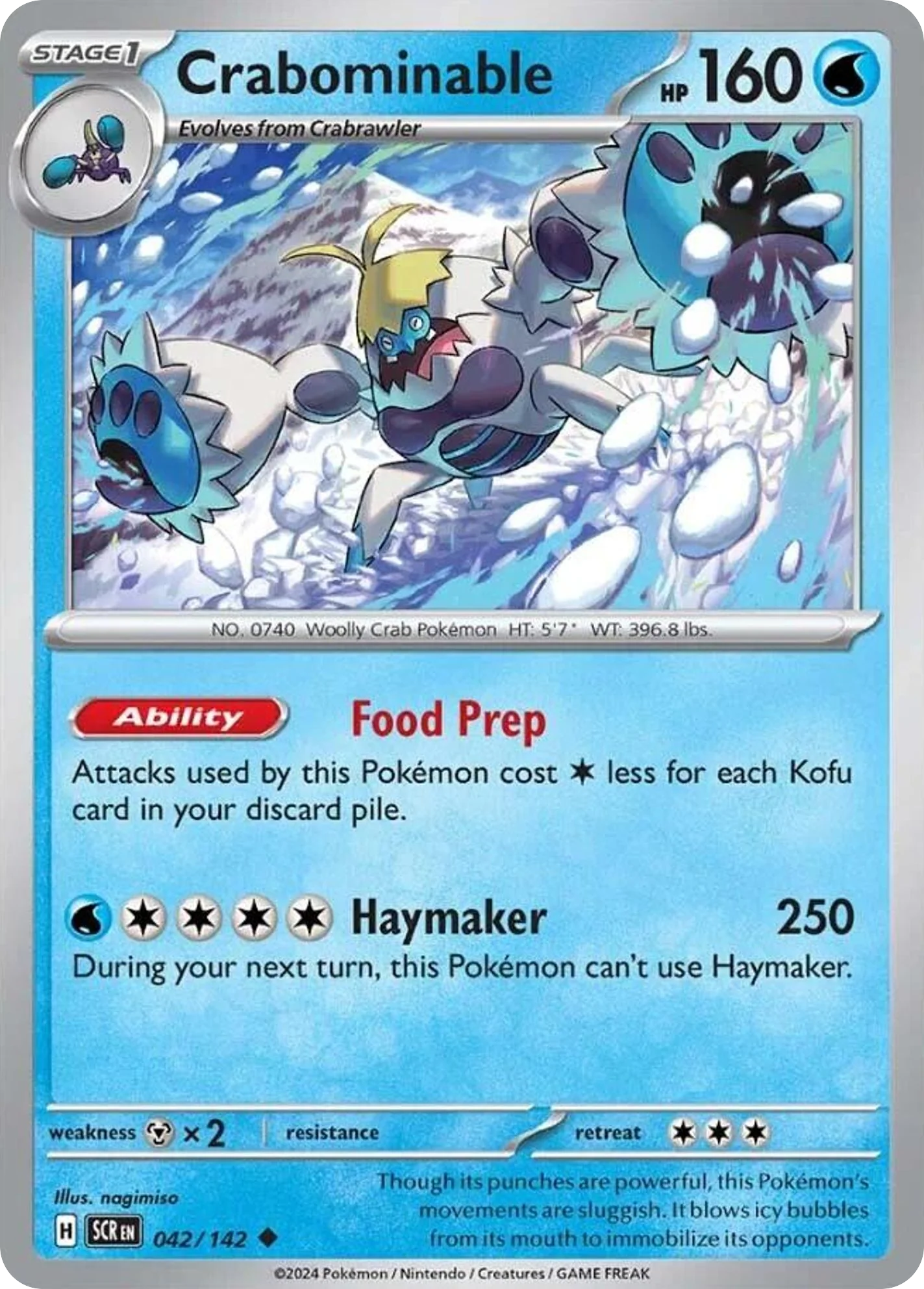 Crabominable (42/142) - [Reverse Holo] Stellar Crown (SCR)