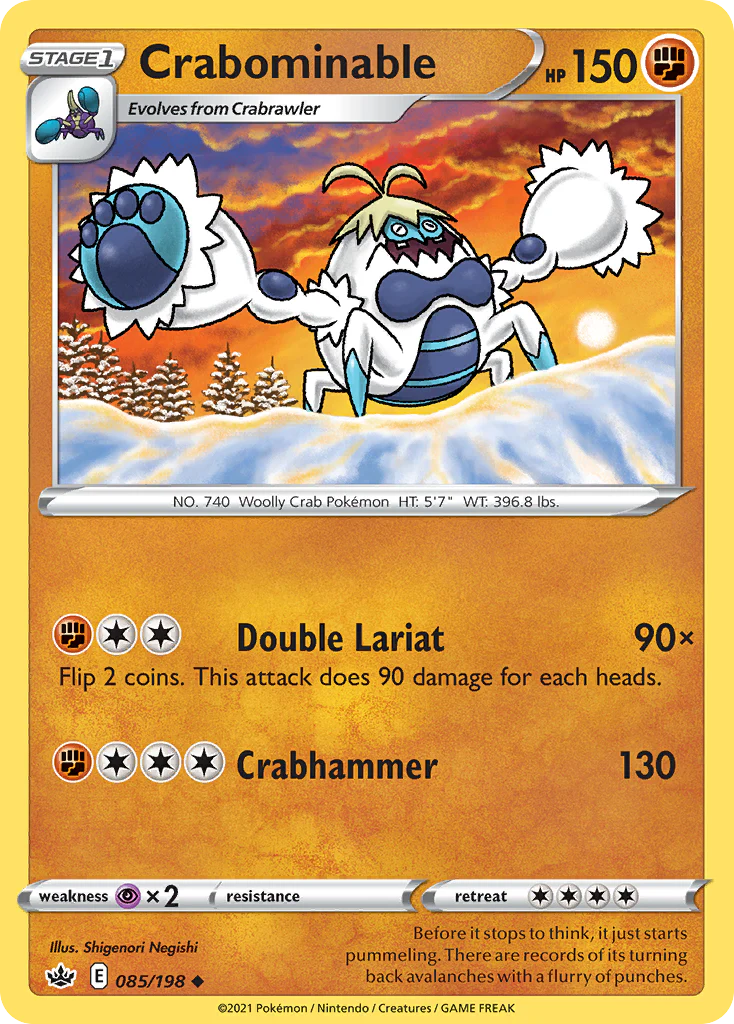 Crabominable (85/198) - [Reverse Holo] Chilling Reign (CRE)