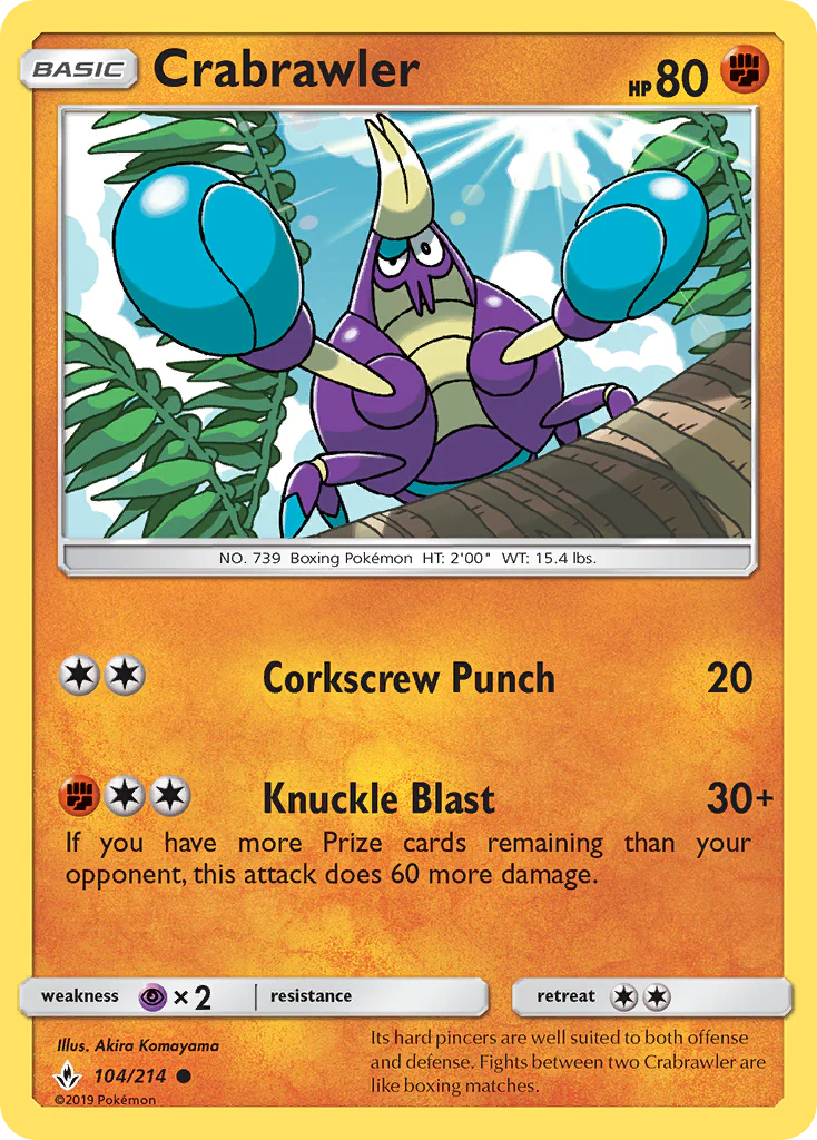 Crabrawler (104/214) - Unbroken Bonds (UNB)