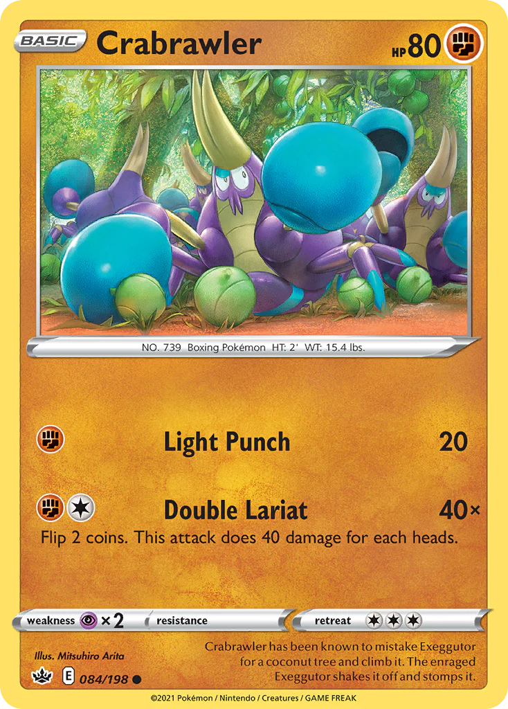 Crabrawler (84/198) - [Reverse Holo] Chilling Reign (CRE)