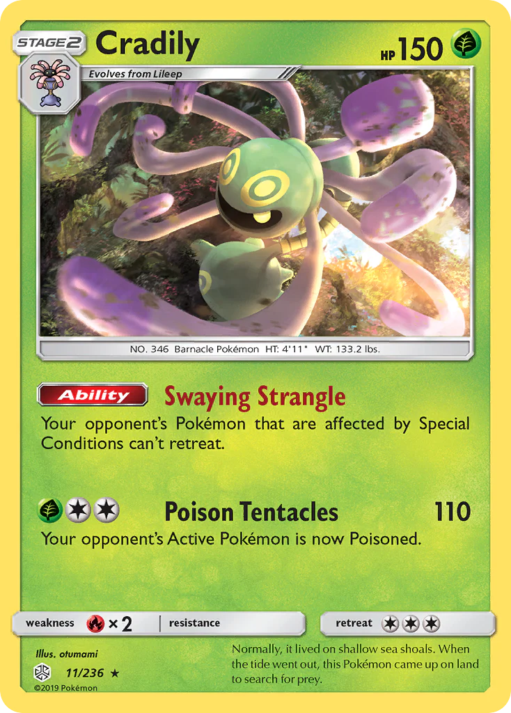 Cradily (11/236) - [Reverse Holo] Cosmic Eclipse (CEC)
