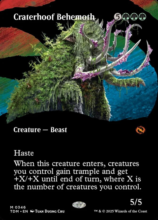 Craterhoof Behemoth (346) - [Showcase] Tarkir: Dragonstorm (TDM)