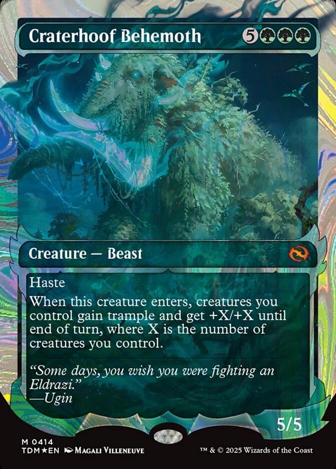Craterhoof Behemoth (414) - [Halo Foil, Showcase] Tarkir: Dragonstorm (TDM)