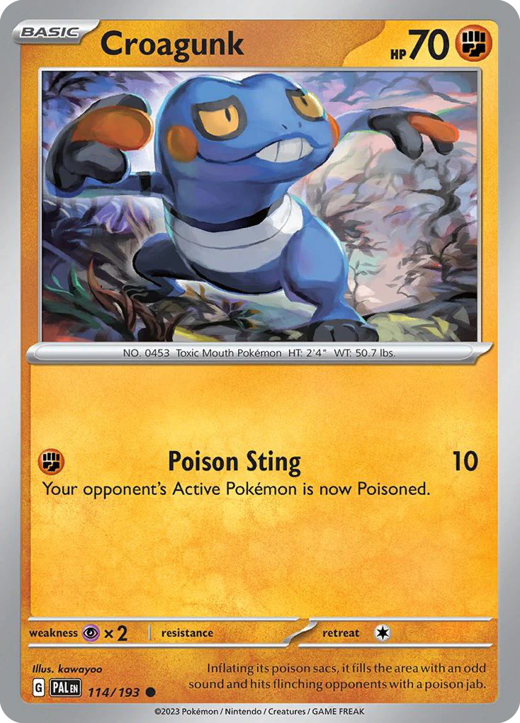 Croagunk (114/193) - [Reverse Holo] Paldea Evolved (PAL)