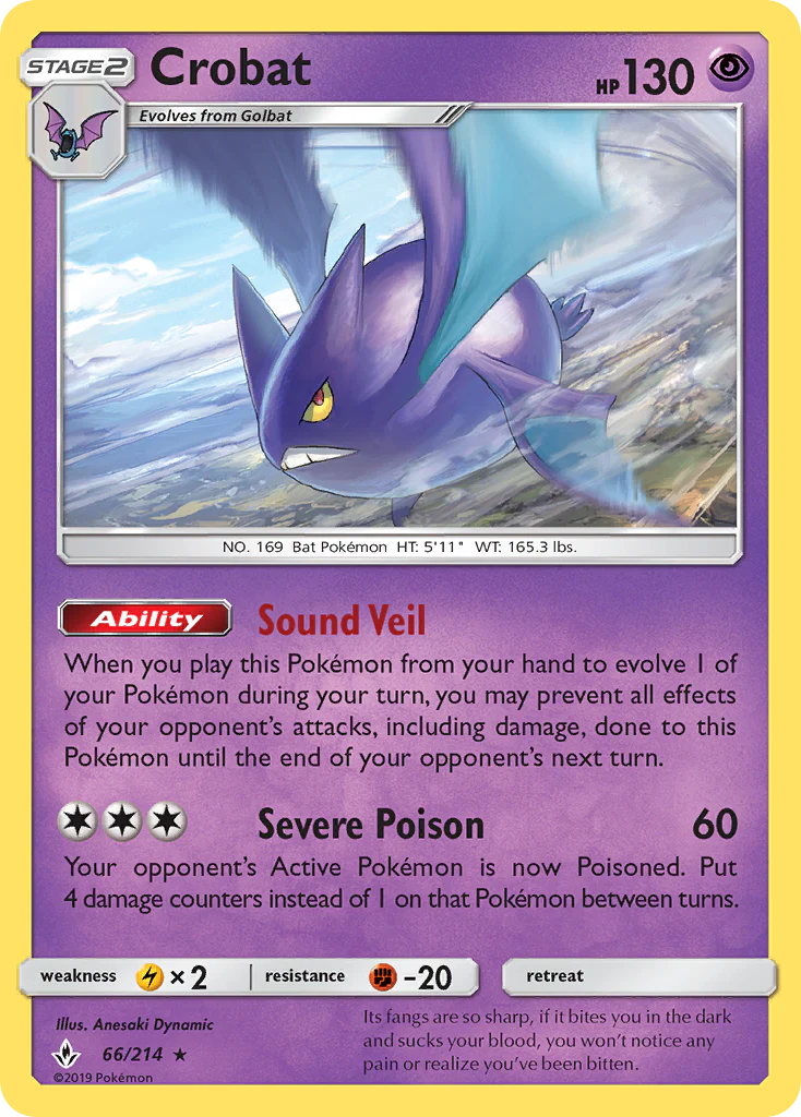 Crobat (66/214) - [Holo Foil] Unbroken Bonds (UNB)