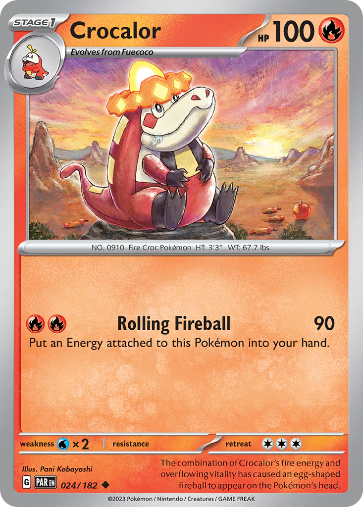 Crocalor (24/182) - [Reverse Holo] Paradox Rift (PAR)
