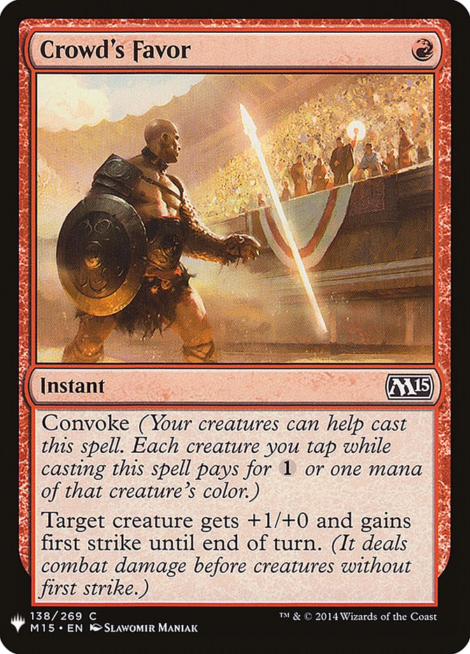 Crowd's Favor - The List (PLST)