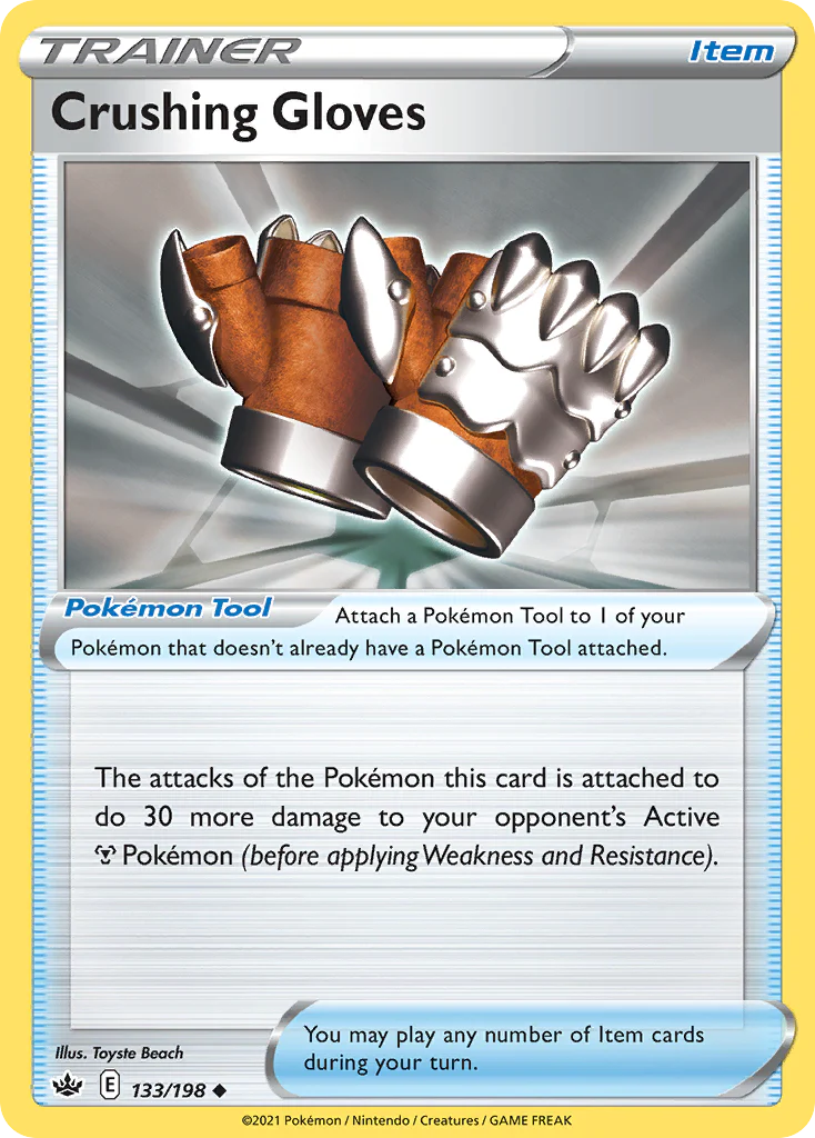Crushing Gloves (133/198) - [Reverse Holo] Chilling Reign (CRE)