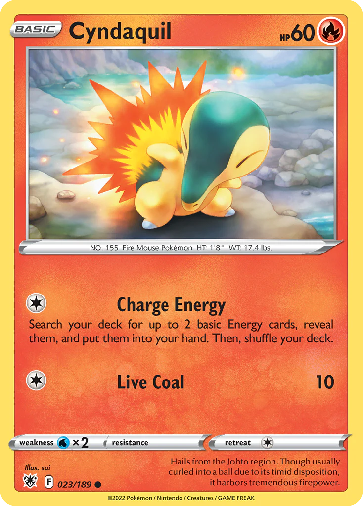 Cyndaquil (23/189) - [Reverse Holo] Astral Radiance (ASR)