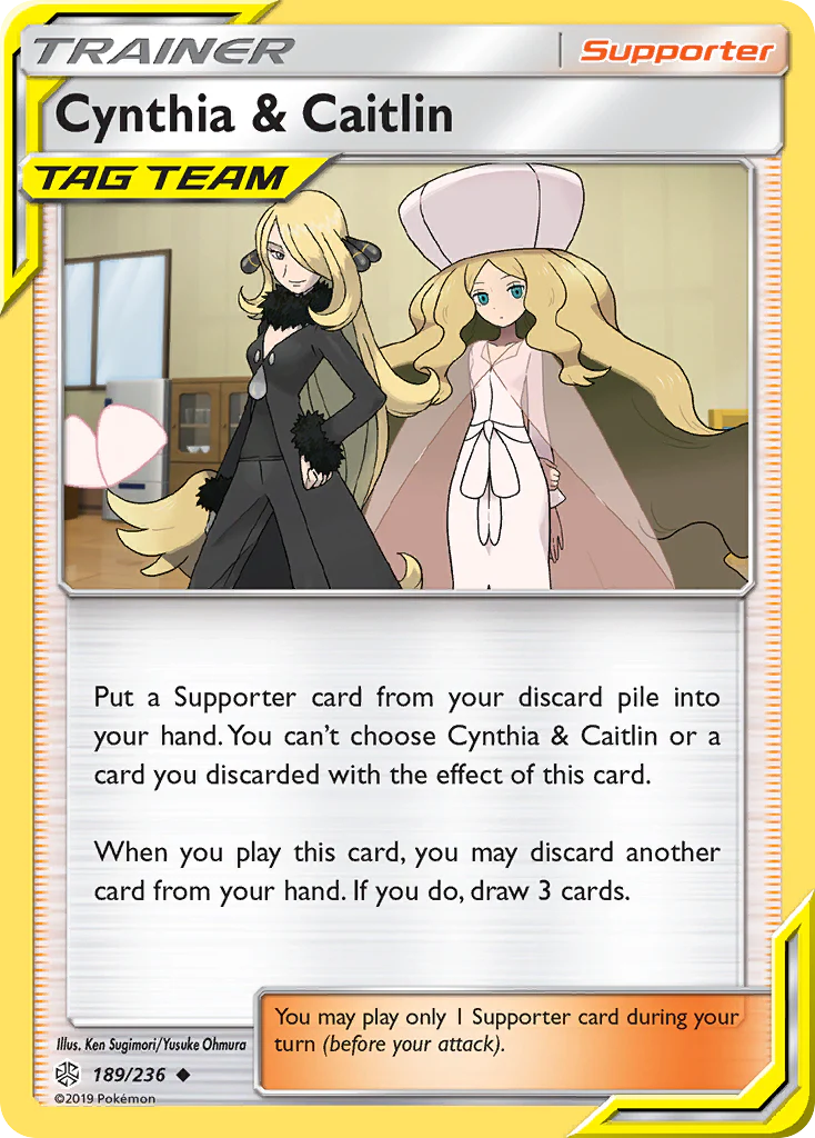 Cynthia & Caitlin (189/236) - [Reverse Holo] Cosmic Eclipse (CEC)