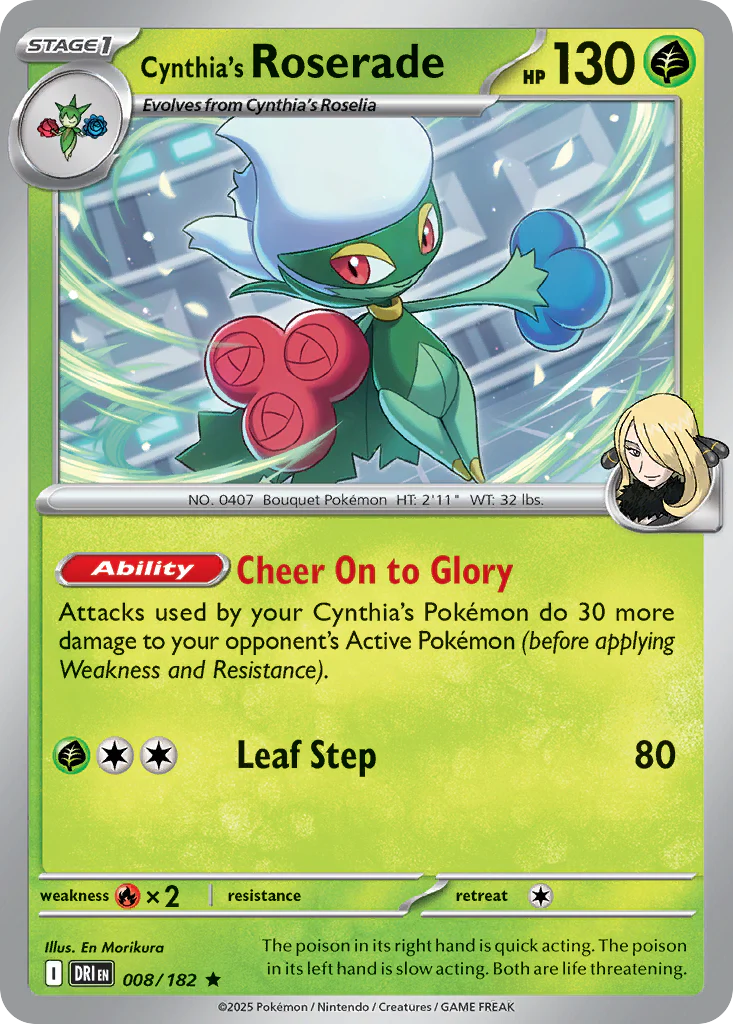 Cynthia's Roserade (8/182) - [Holo Foil] Destined Rivals (DRI)